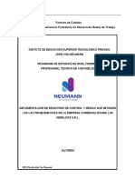 Implementación de registros y medidas para mitigar problemáticas en empresa de GLP