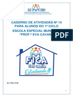 CADERNO DE ATIVIDADES-1º CICLO- ESCOLA ESPECIAL- 17 a 21-8