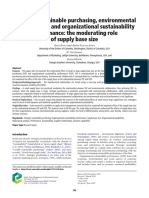 Strategic Sustainable Purchasing, Environmental Collaboration, And Organizational Sustainability Performance - The Moderating Role of Supply Base Size
