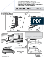 Instrucciones de Montaje Soporte Toldo Fiamma F35 Pro en Mercedes Vito. de 1996 A 2003. Chasis W638