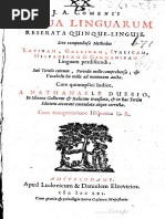 Janua Linguarum Reserata Quinque Linguis (French Spanish Latin ...