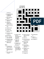 Crossword Puzzle Clues for May 2021 II