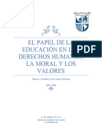 EduDH: La educación en DDHH forma valores y moral