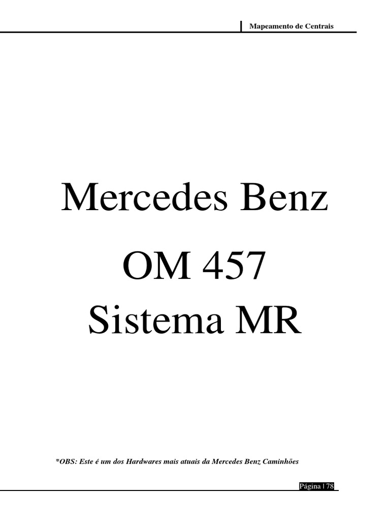Mercedes-Benz PLD OM457 | PDF | Rede elétrica | Conversor de analógico ...