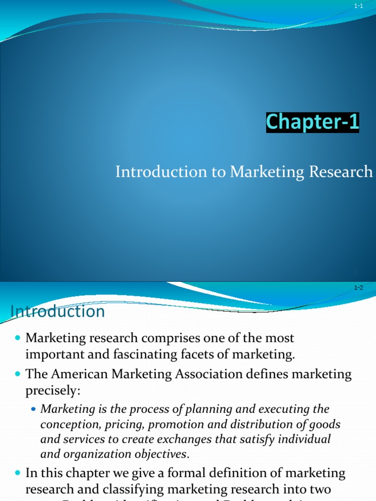 Chapter 1 - Introduction To Marketing Research | PDF | Marketing ...