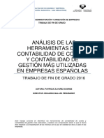 Analisis de Las Herramientas de Contabilidad de Costes y Contabilidad de Gestión Más Utilizadas