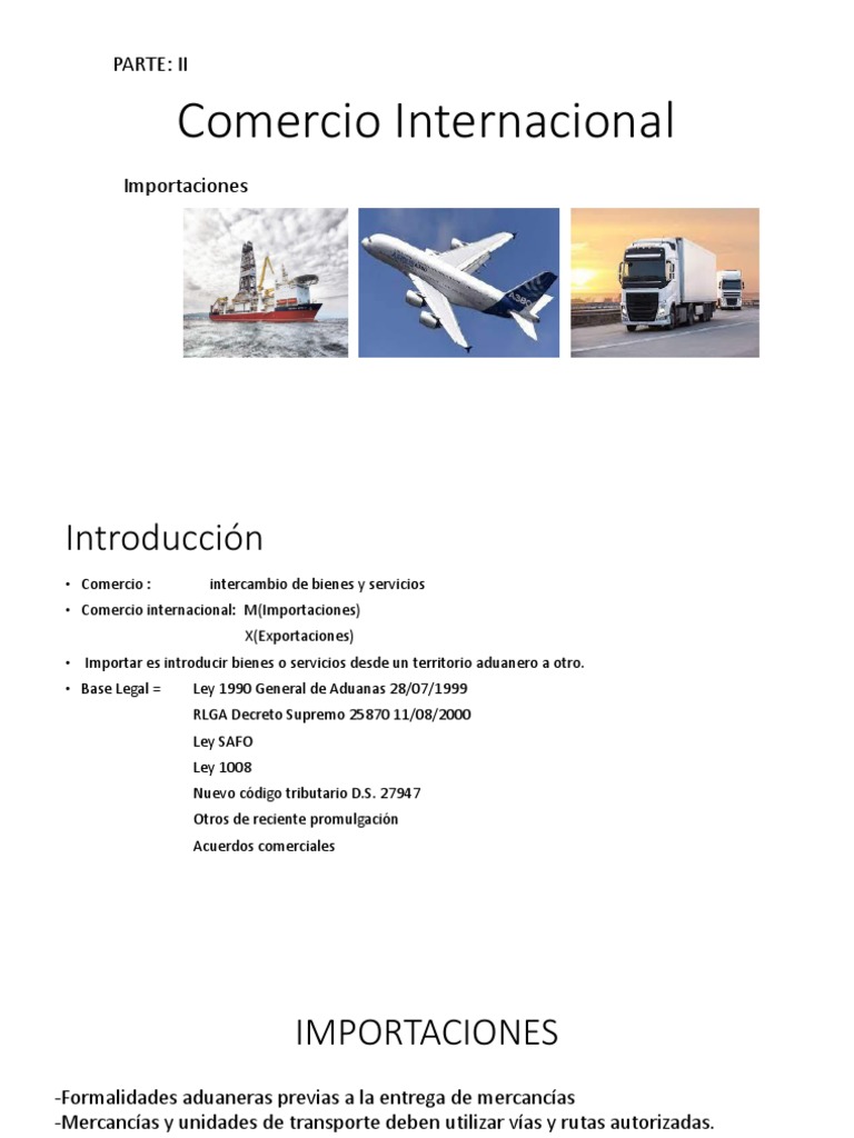 Comercio Internacional PARTE II - IMPORT | PDF | aduana | El comercio ...