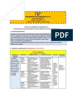 2° Sec Experiencia de Aprendizaje N°1 de Matemática 2022