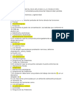 Cuestionario Psicologia Aplicada A La Conducción