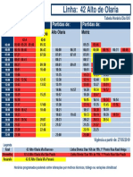 Horários linha 42 Alto Olaria