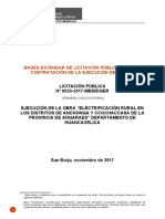 Licitación obras electrificación rural Huancavelica