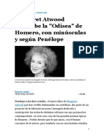 Margaret Atwood Reescribe La Odisea Según Penélope - ESI