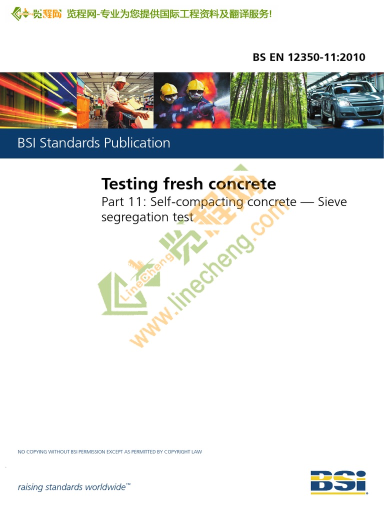 EN 1235011 (2010) Testing Fresh Concrete Concrete