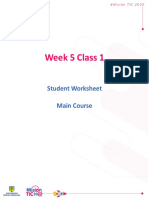 Week 5 Class 1: Student Worksheet Main Course