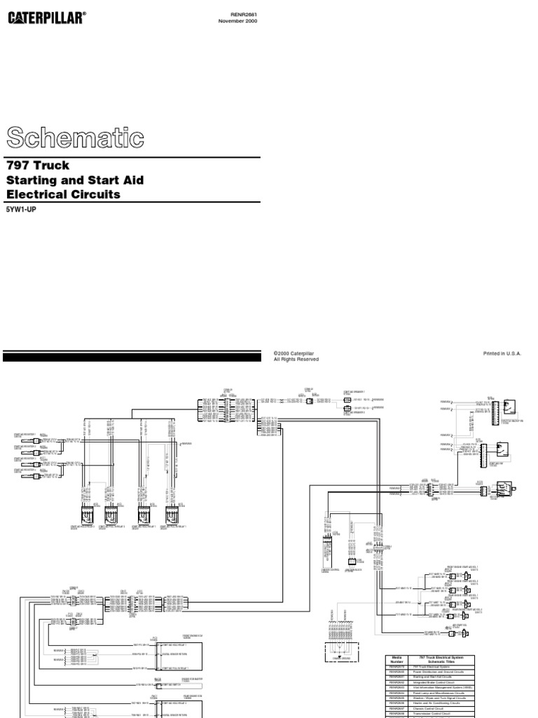 Cat - 797 Truck and Starting Aid Electrical Circuits | PDF | Electrical ...