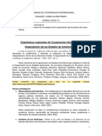 Organismos Regionales de Cooperación Internacional (Clase 5)