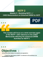 Revisiting NSTP 1 and Enhancing DRRM for NSTP 2