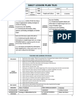 Daily Lesson Plan Ts25: Teaching and Learning Strategies