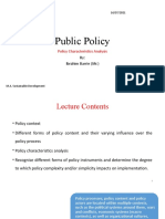 Public Policy Characteristics Analysis