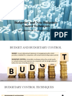 Budgetary and Non-Budgetary Control Techniques