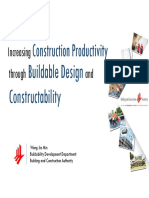 Increasing Construction Productivity through Buildable Design and Constructability