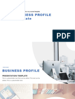 Business Profile Template: This Is My Second Template