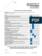 Research Manual Evaluation Form