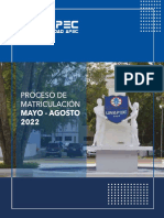 Instructivo Matriculacion Mayo - Agosto 2022