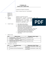Formulir Analisis Jabatan Fungsional Arsiparis Pelaksana