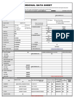 Personal Data Sheet