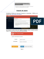 Creación de usuario en el Sistema de Información Geográfica de Arqueología (SIGDA
