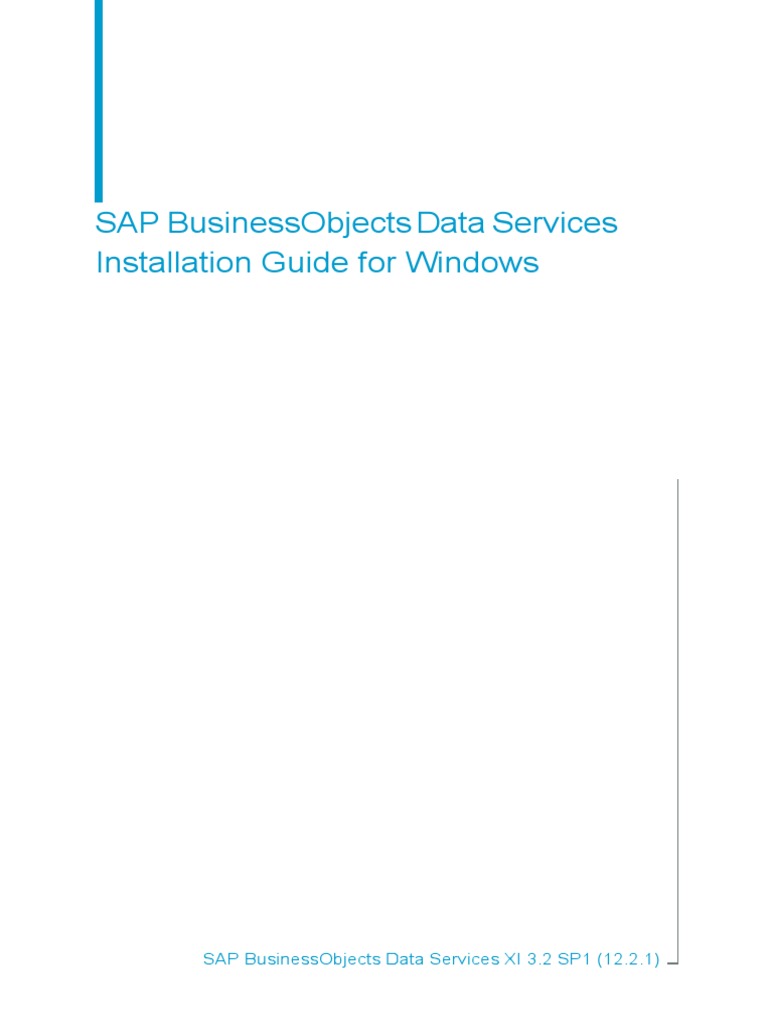 Sap Businessobjects Data Services Installation Guide For Windows | PDF ...