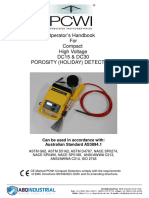 PCWI Compact DC High Voltage Holiday Detector Instruction Manual