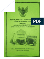 APBDes 2022 Desa Kedungbocok Tegal