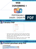 WEB Programming 1: Dasar - Dasar