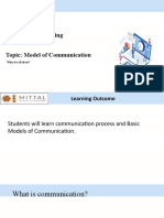 MKTM518 Integrated Marketing Communication Topic: Model of Communication