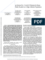 Remote Monitoring System For Covid-19 Patients in Home Isolation and Pilot Study Results in A High Altitude Population