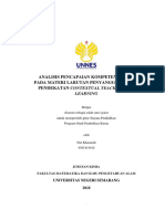 Analisis Pencapaian Kompetensi Dasar Pada Materi Larutan Penyangga Dengan Pendekatan Contextual Teaching and