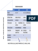 Cuadro Comparativo Ác. Nucleicos