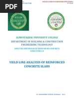 Yield Line Analysis of Reinforced Concrete Slabs: Almustaqbal University College