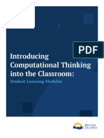 Introducing Computational Thinking in the Classroom