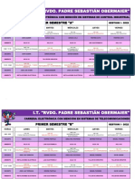 Horario 1 - 2022 Electronica Mención Control y Telecomunicaciones