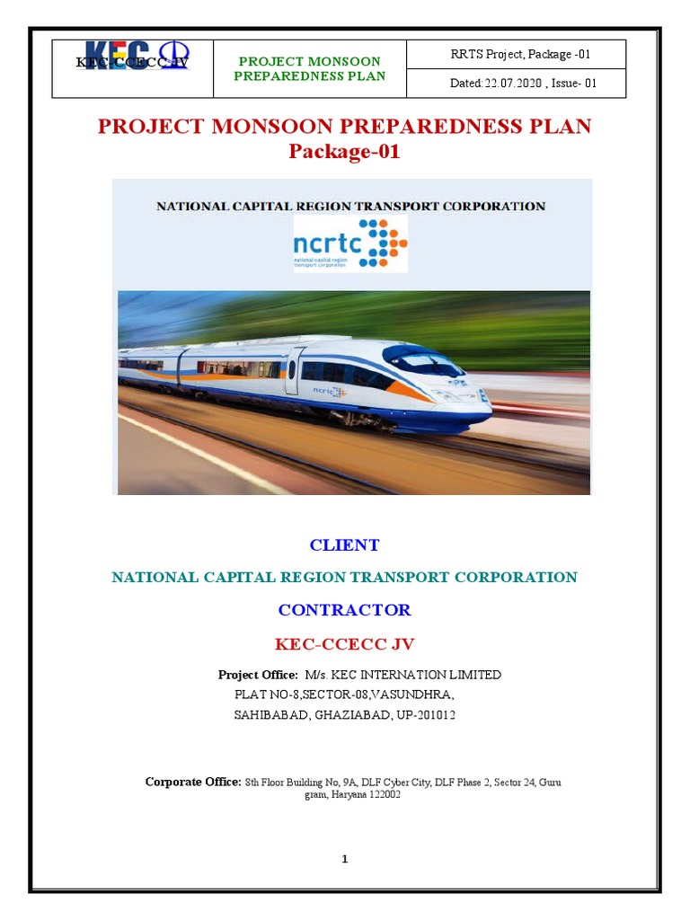 Project Monsoon Preparedness Plan-Rrts, Package-01 | PDF | Emergency ...