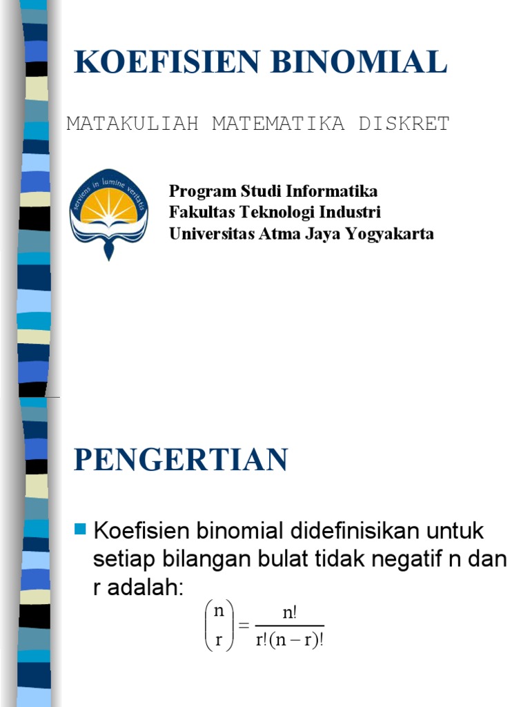 Pengantar Koefisien Binomial dan Rumus Pascal | PDF | Metode & Bahan Ajar