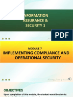 Module 7 - Implementing Compliance and Operational Security New
