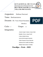 Asignatura: Defensa Nacional Tema: Deslizamientos Docente: Dr. Ciclo: Grupo: Integrantes