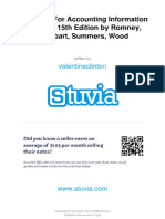 Stuvia 1320287 Test Bank For Accounting Information Systems 15th Edition by Romney Steinbart Summers Wood