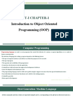 Unit-I Chapter-1: Introduction To Object Oriented Programming (OOP)