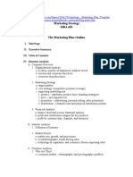 Marketing Plan Outline Template