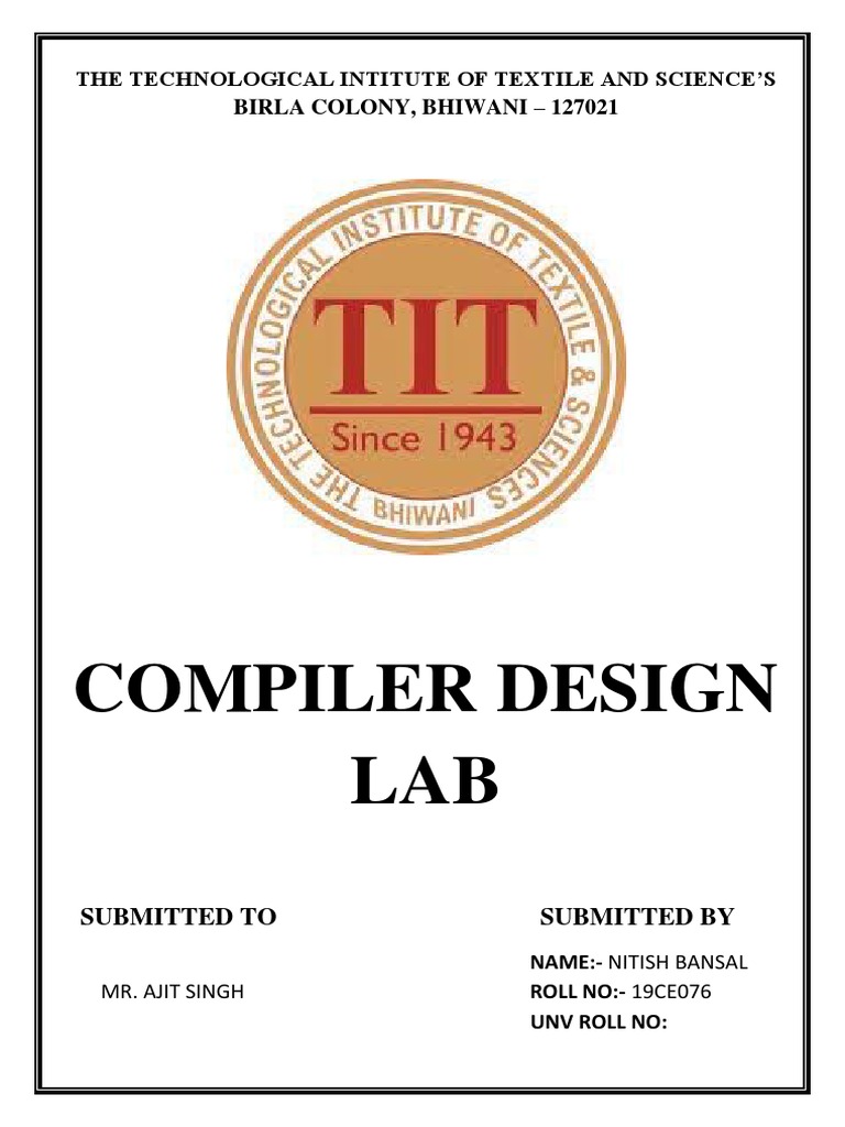 Compiler Design Lab Experiments Guide | PDF | Parsing | Compiler